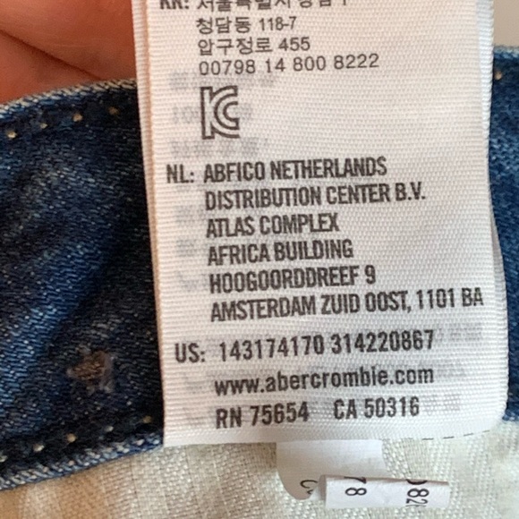 ABERCROMBIE & FITCH Denim jean cut-off skirt (about Size 6 or 24) - Picture 12 of 13